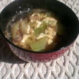 青梗菜とザーサイの中華スープ
